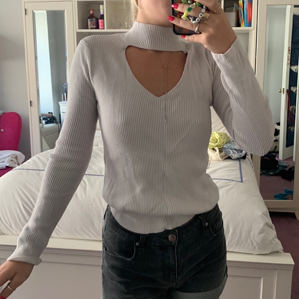 Cutout Knit Sweater